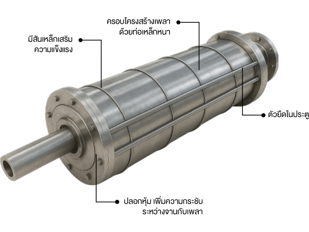 SPAX Thailand เอสแพค ประตูม้วนเหล็กและสแตนเลส เพลาสตรอง Reinforced Shaft System